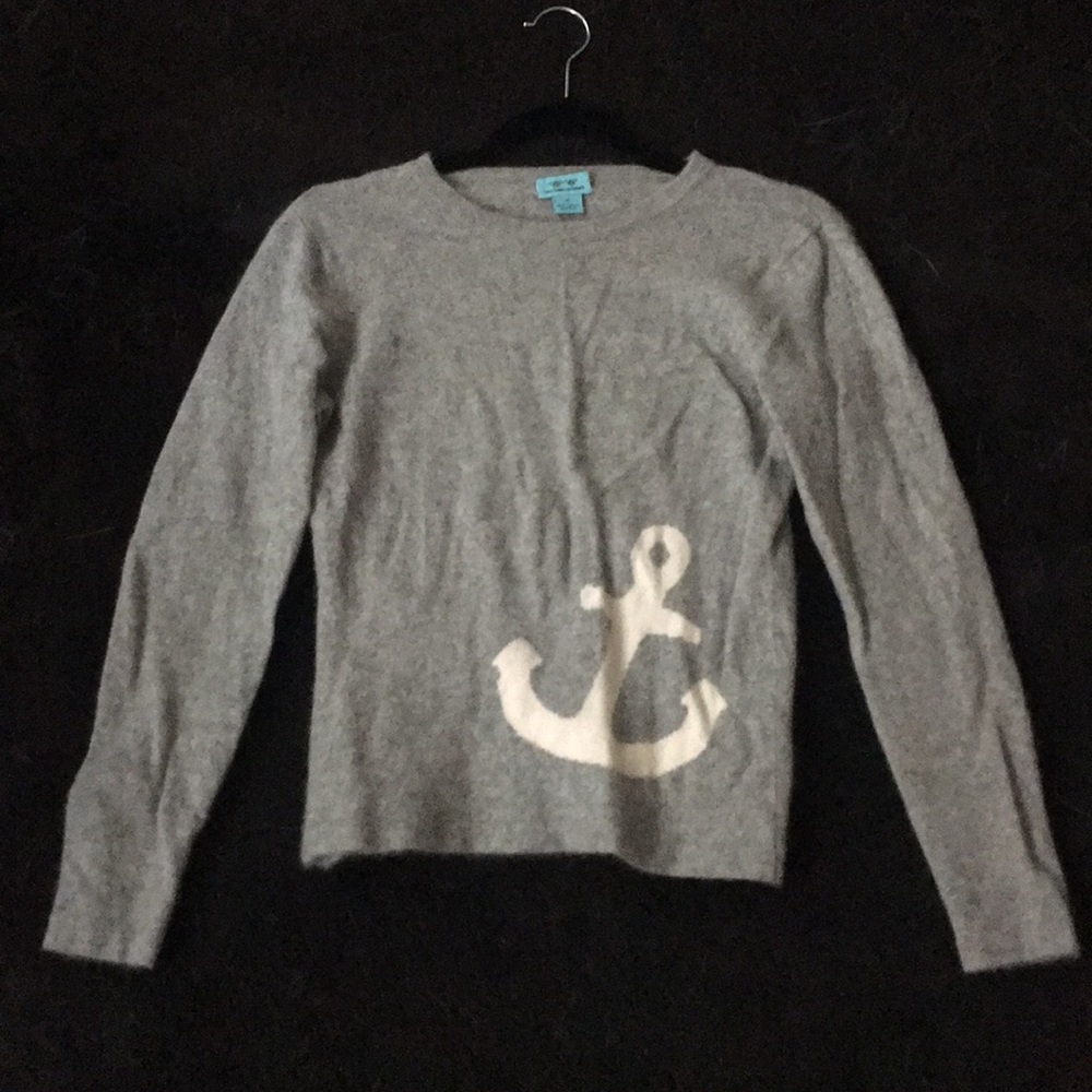 Two Bees Grey Cashmere Sweater